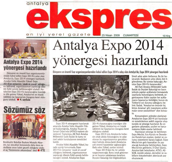 Antalya Ekspres - Antalya Expo 2014 - 25 Nisan 2009