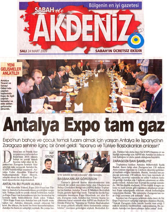 Sabah Akdeniz - Antalya Expo Tam Gaz - 24 Mart 2009