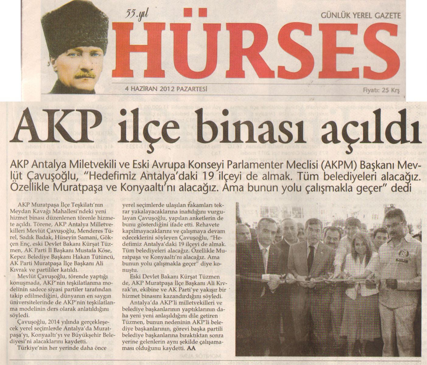 Hürses - AKP İlçe Binası Açıldı - 4 Haziran 2012