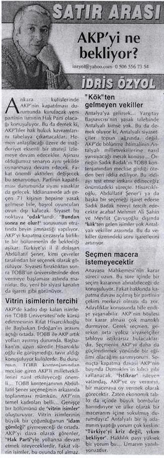 Körfez -AKP'yi Ne bekliyor?  - 27 Mart 2008