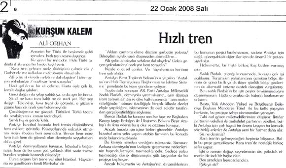 Kurşun Kalem - Hızlı Tren - 22 Ocak 2008