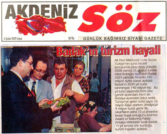 Akdeniz Söz - Badak'ın Turizm Hayali - 6 Şubat 2009