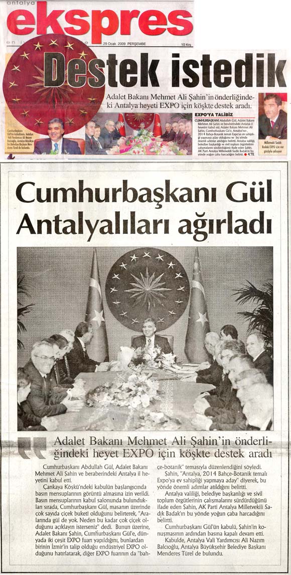 Antalya Ekspress - Cumhurbaşkanı Gül Antalyalıları Ağırladı - 29 Ocak 2009