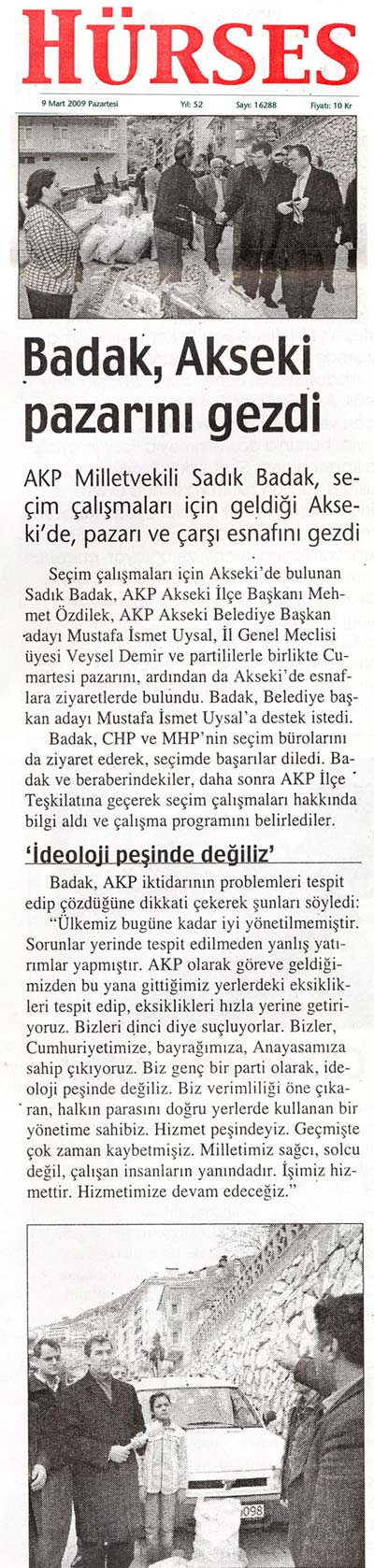 Hürses - Badak, Akseki Pazarını Gezdi - 9 Mart 2009