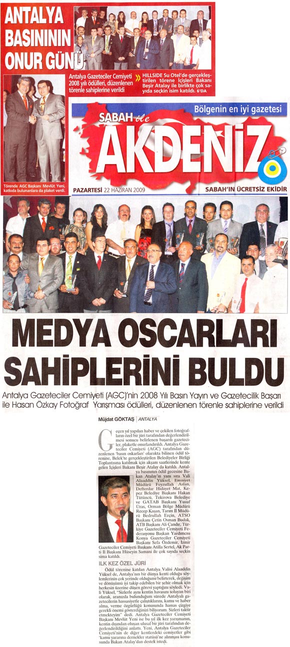 Sabah Akdeniz - Medya Oscarları Sahiplerini Buldu - 22 Haziran 2009