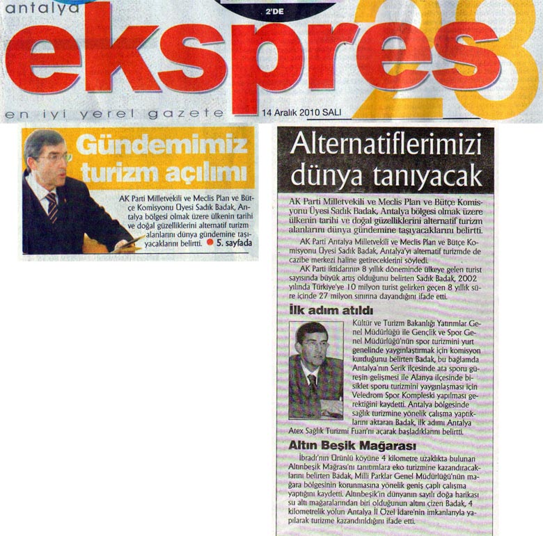 Ekspres - Alternatiflerimizi dünya tanıyacak -14 Aralık 2010