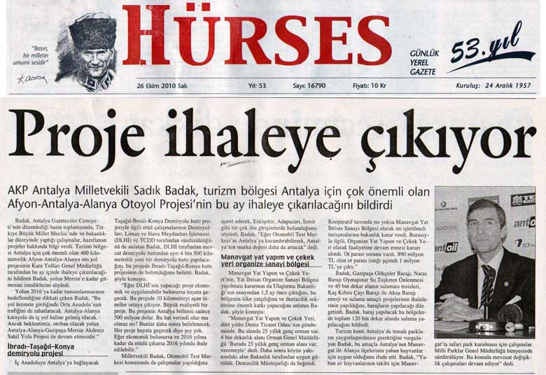 Hürses - Proje ihaleye çıkıyor - 26 Ekim 2010