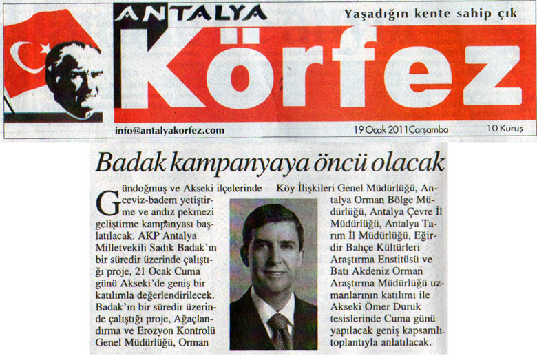 Körfez Gazetesi - Badak kampanyaya öncü olacak - 19 Ocak 2011