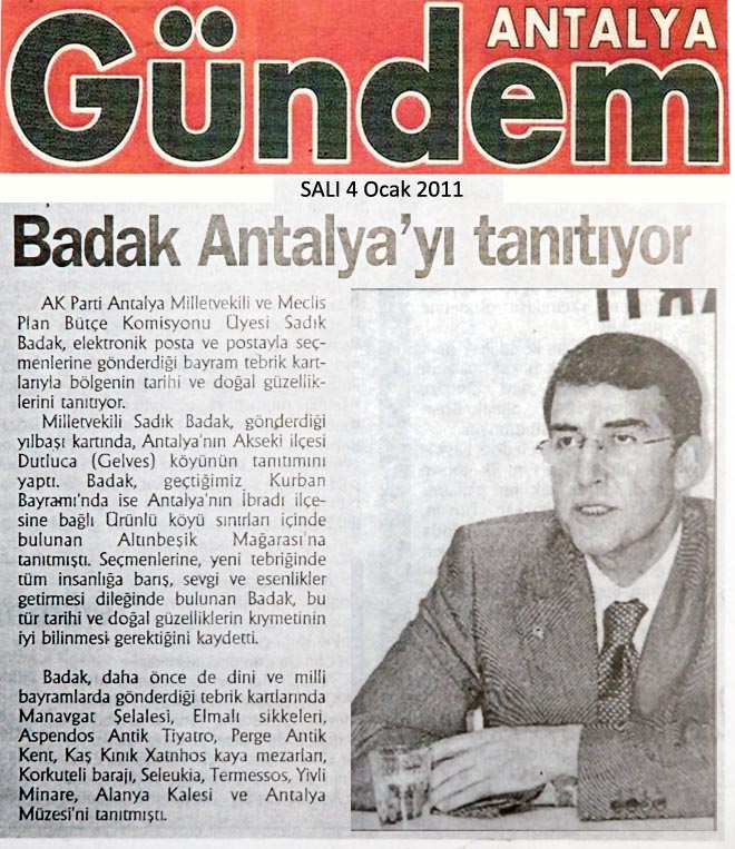 Gündem Gazetesi - Badak Antalya'yı tanıtıyor - 4 Ocak 2011