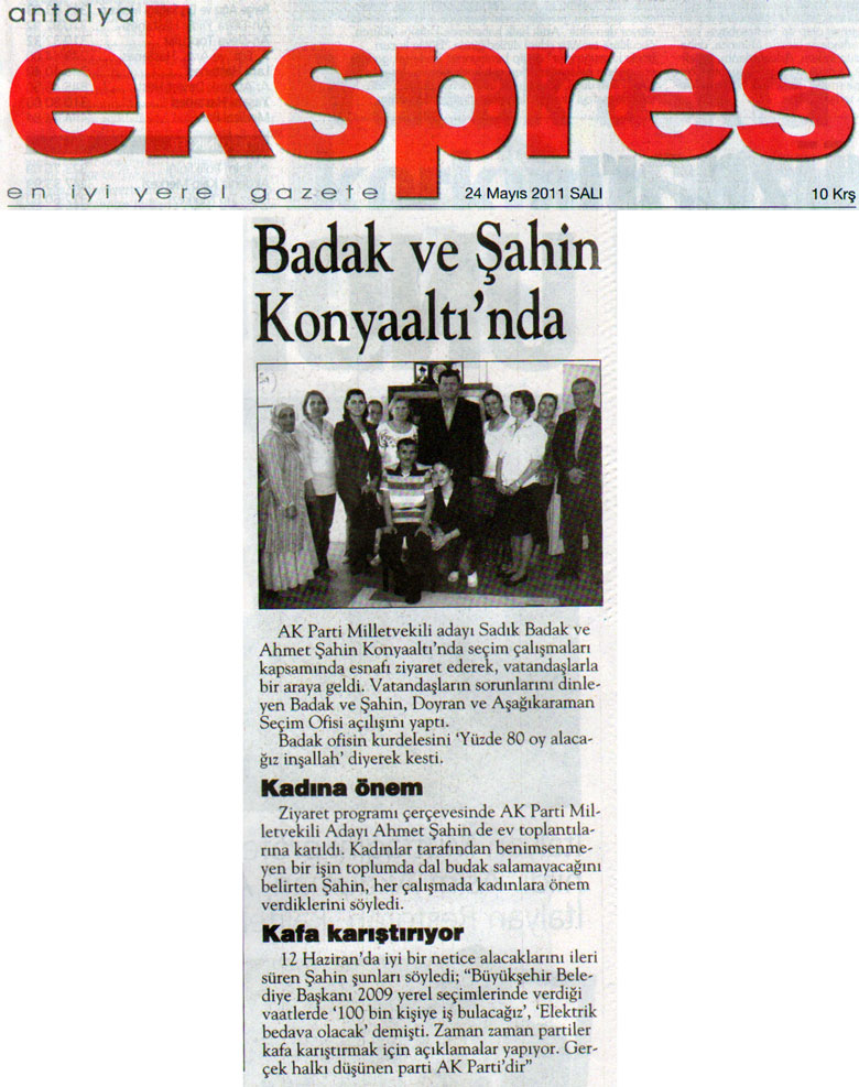 Ekspres - Badak ve Şahin Konyaaltı'nda - 24 Mayıs 2011