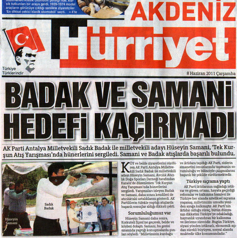 Hürriyet Akdeniz - Badak ve Samani Hedfi Kaçırmadı - 8 Haziran 2011