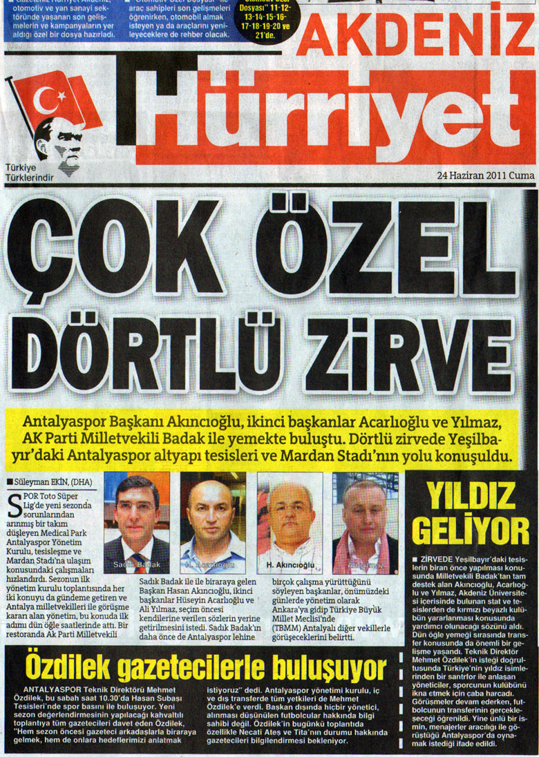 Hürriyet Akdeniz - Çok Özel Dörtlü Zirve - 24 Haziran 2011