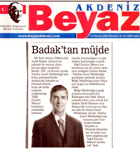 Beyaz Akdeniz - Badak'tan Müjde - 23 Haziran 2008