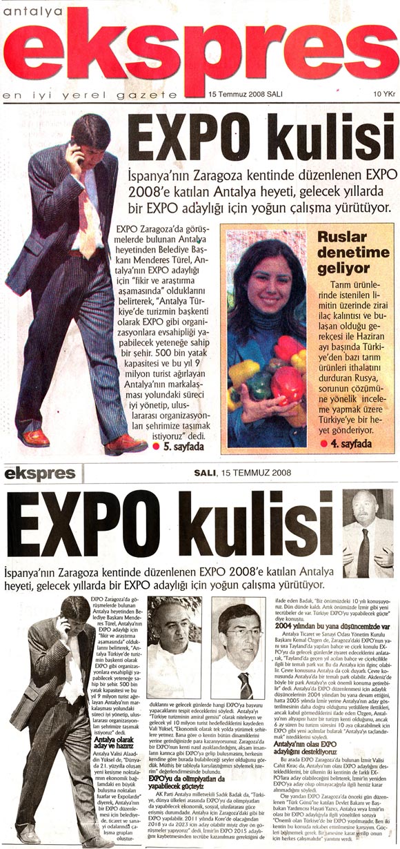 Antalya Ekspres - EXPO Kulisi - 15 Temmuz 2008