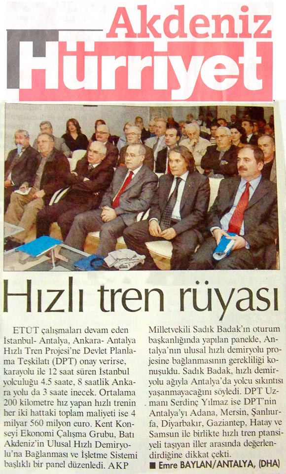 Hürriyet Akdeniz - Hızlı Tren Rüyası - 23 Ocak 2008