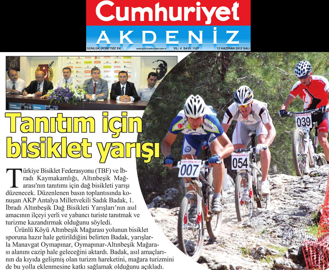 Cumhuriyet Akdeniz - Tanıtım İçin Bisiklet Yarışı - 12 Haziran 2012