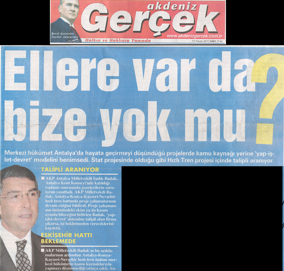 Akdeniz Gerçek - Ellere Var da Bize Yok Mu? - 10 Nisan 2012