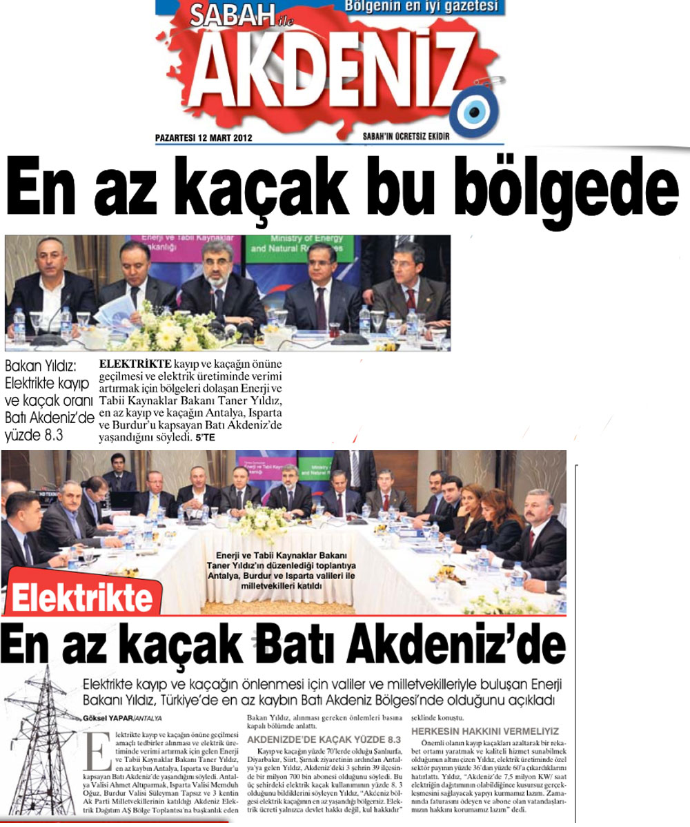 Sabah Akdeniz - En Az Kaçak Bu Bölgede - 12 Mart 2012