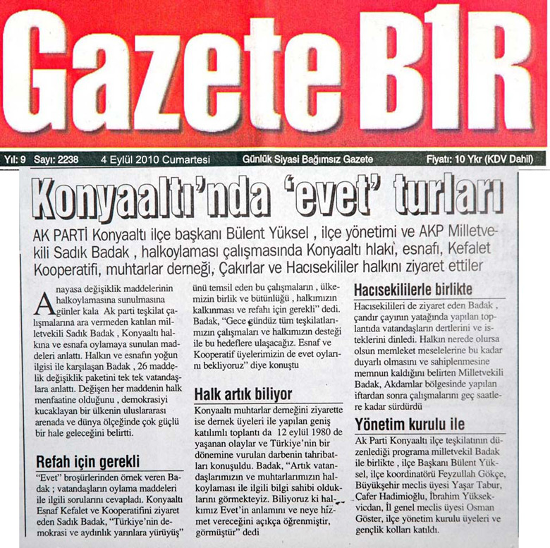 Gazete B1R - Konyaaltı'nda 