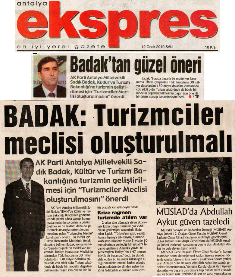 Ekspres - Badak'tan güzel öneri - 12 Ocak 2010