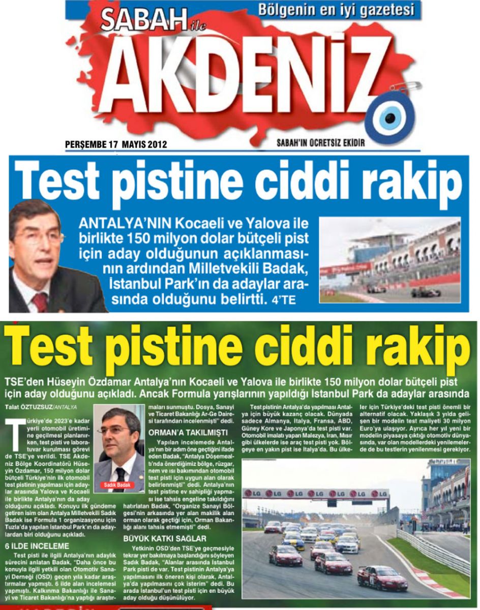 Sabah Akdeniz - Test Pistine Ciddi Rakip - 17 Mayıs 2012